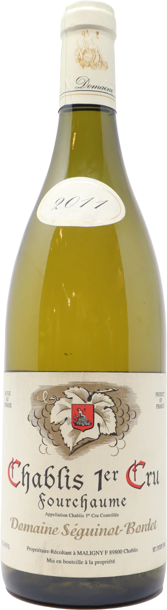 2021 Domaine Seguinot-Bordet "Fourchaume" 1er Cru Chablis, Burgundy, France