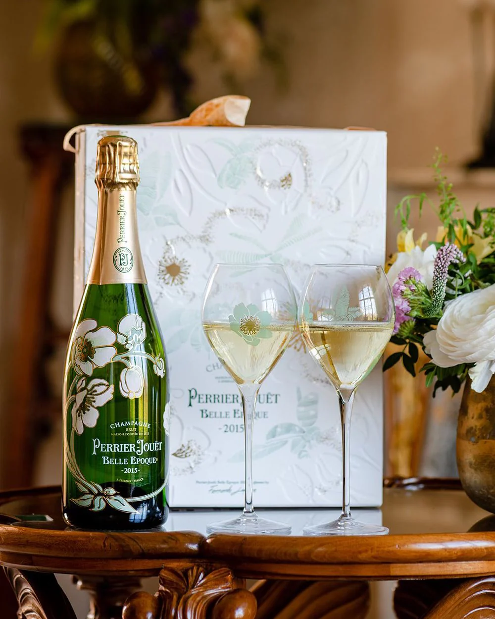 2015 Perrier-Jouët "Belle Epoque", Champagne, France - Gift Box with 2 Flutes