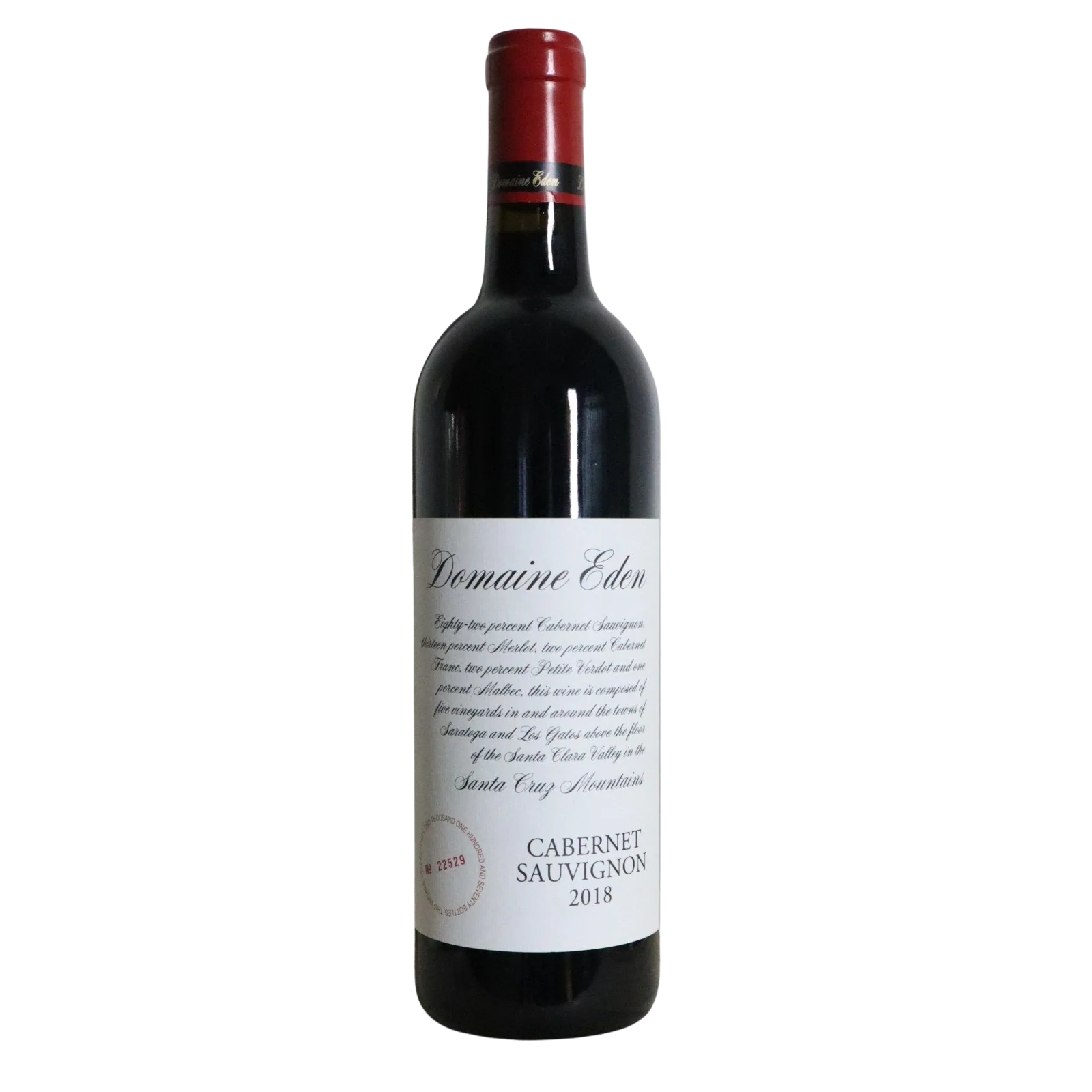 2018 Domaine Eden Cabernet Sauvignon, Santa Cruz Mountains, California, USA