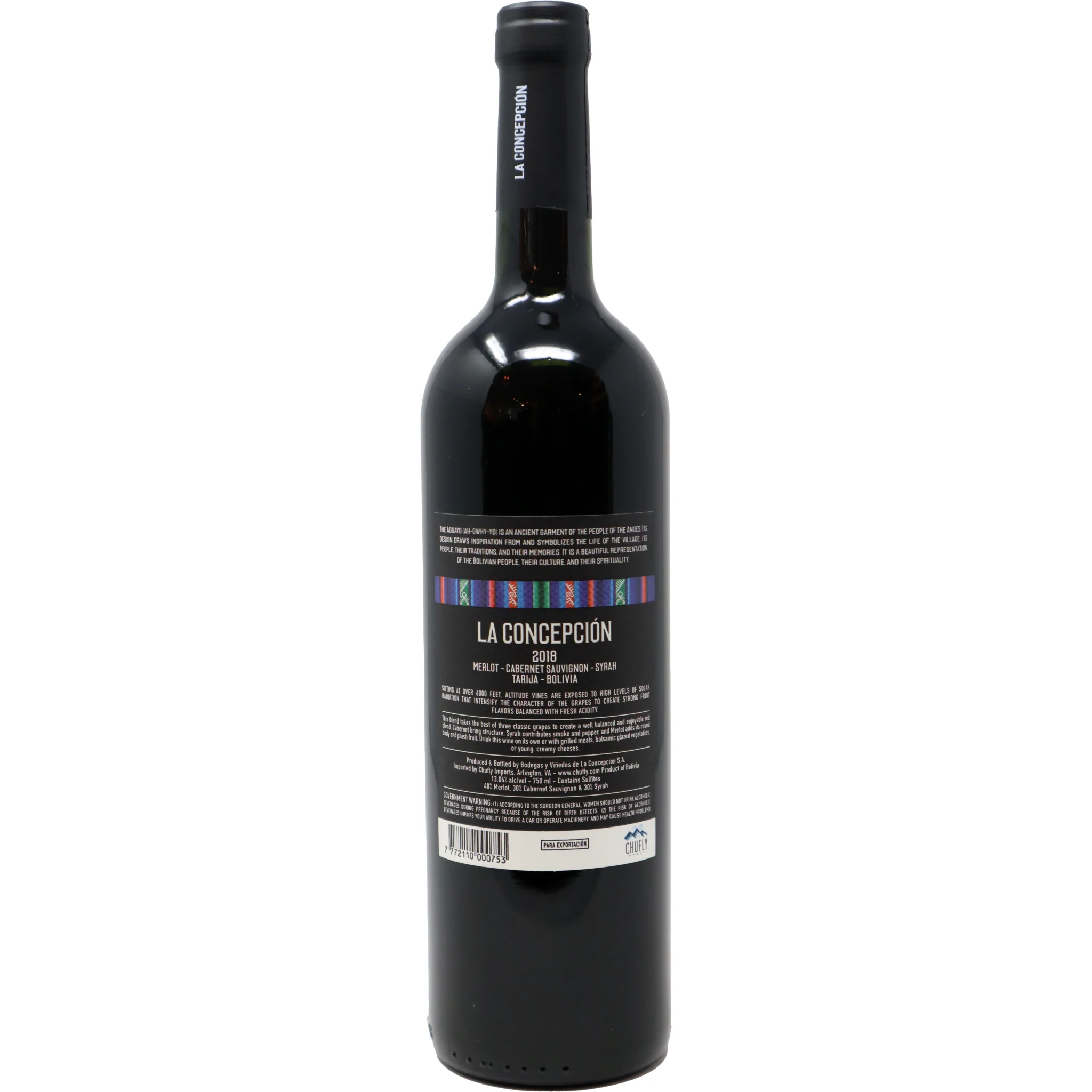 2018 La Concepción Red Blend, Tarija, Bolivia - Image 2