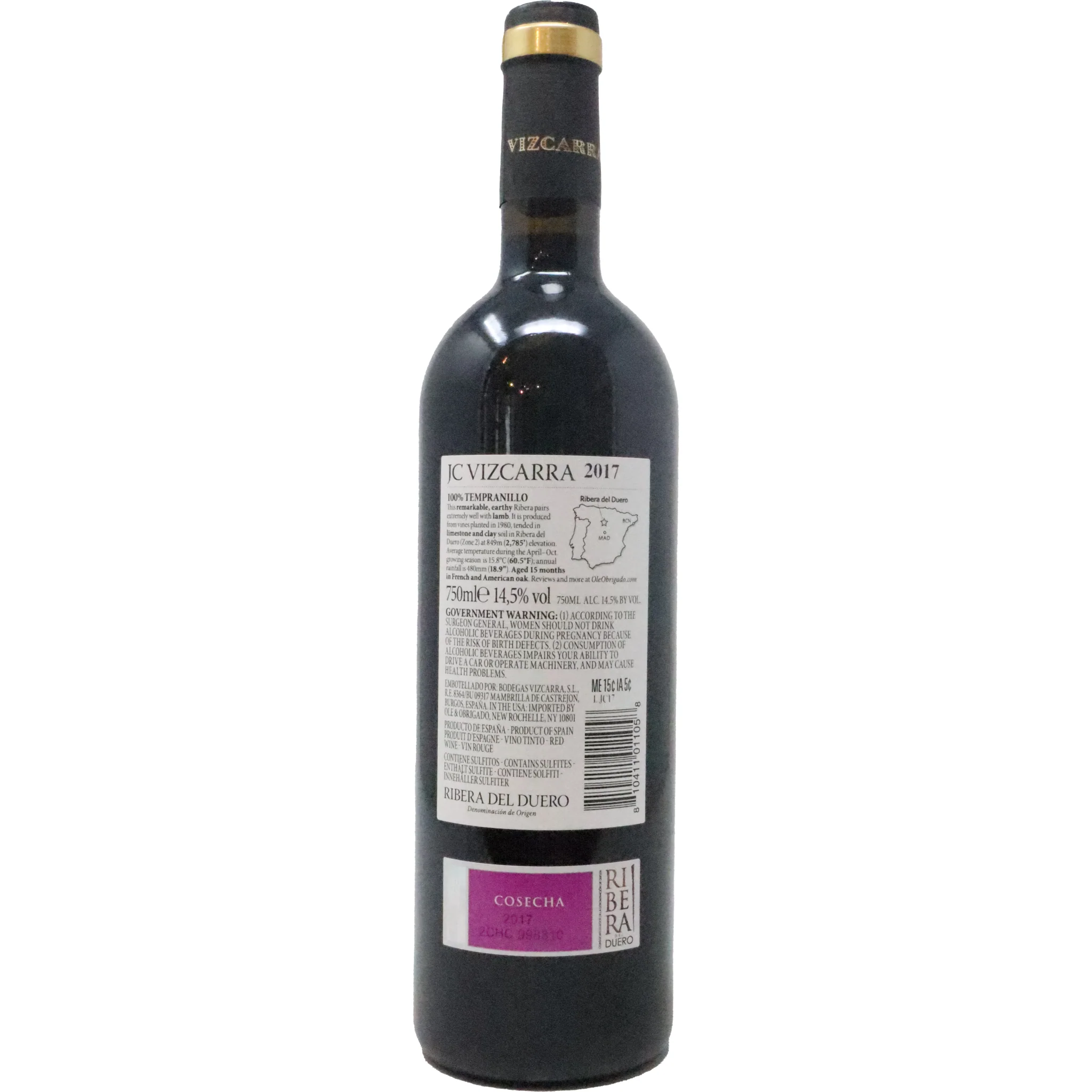 2021 Bodegas Vizcarra "JC", Ribera Del Duero, Spain - Image 2