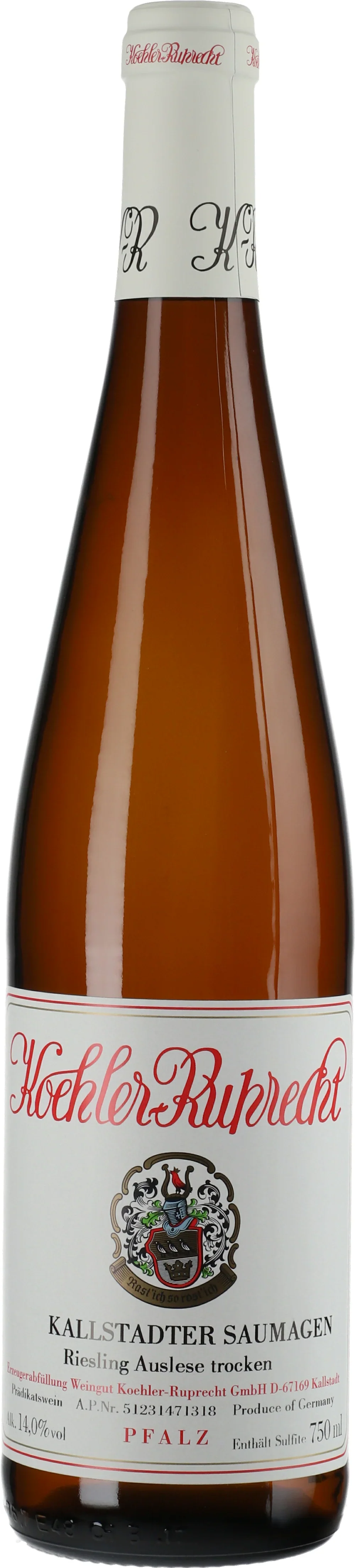 2019 Koehler Ruprecht Riesling Saumagen Auslese Trocken, Pfalz, Germany