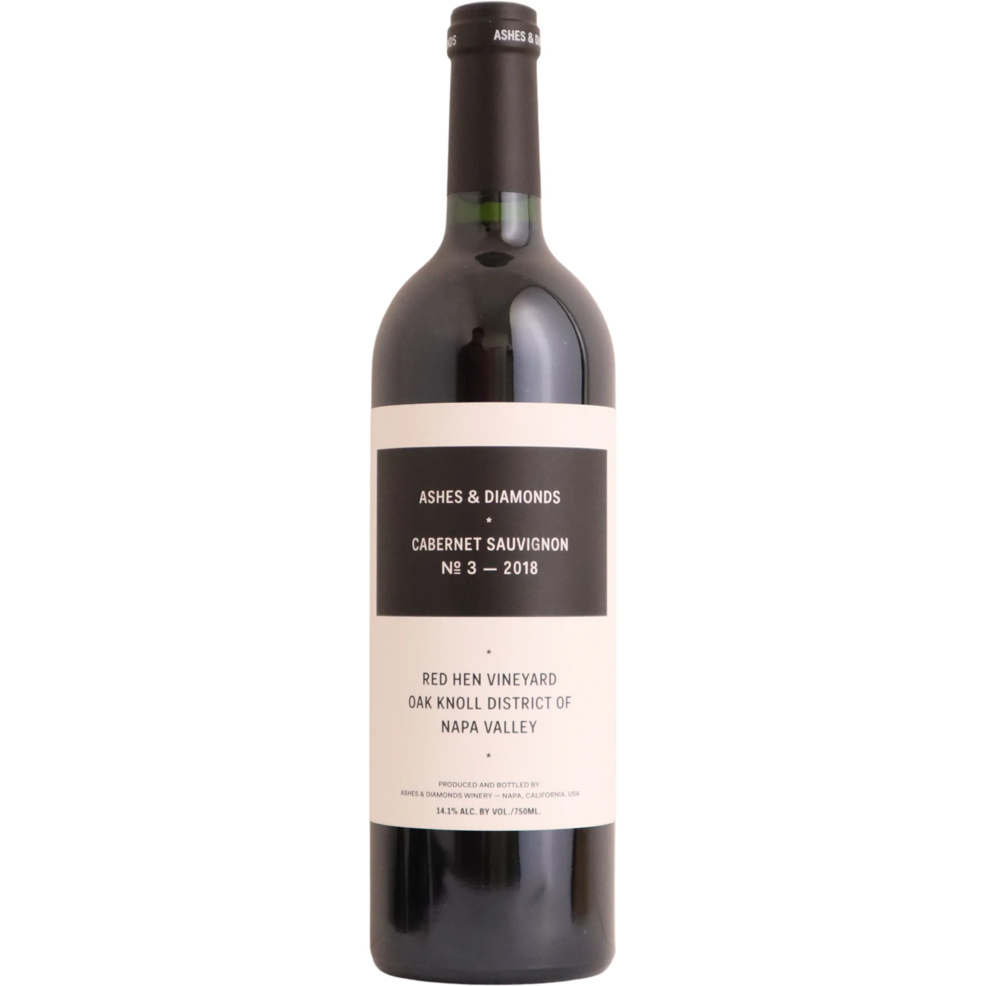 2018 Ashes & Diamonds "Red Hen Vineyard" Cabernet Sauvignon No. 3, Oak Knoll District, Napa Valley, USA