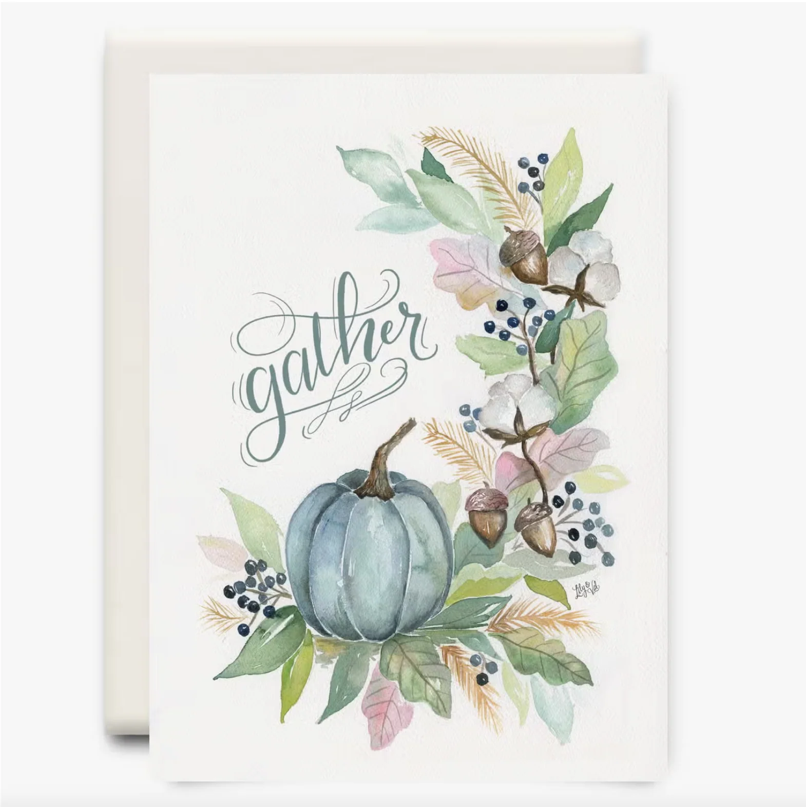 Blue Pumpkin, Thanksgiving Greeting Card