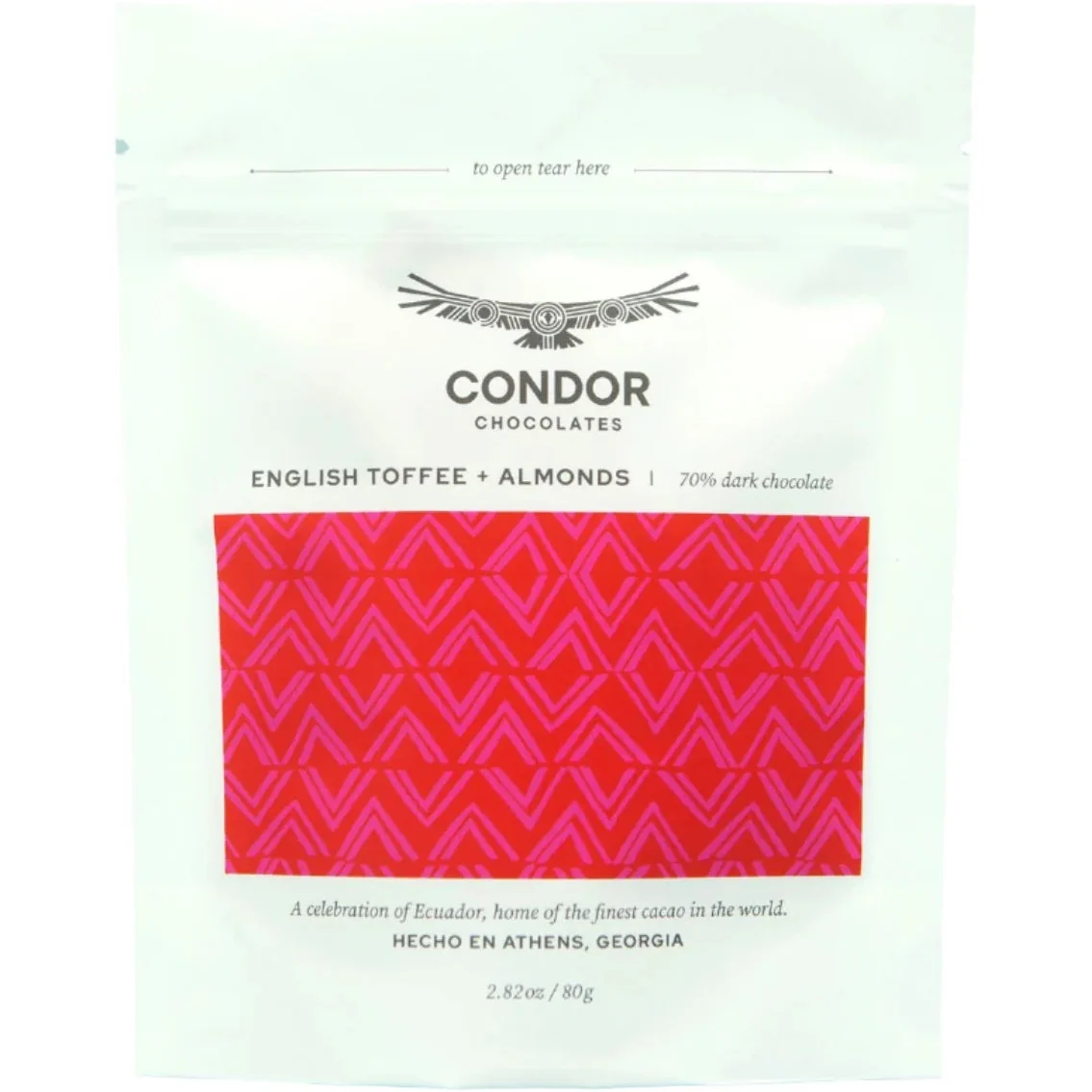 Condor Chocolates English Toffee + Almond, 2.8oz