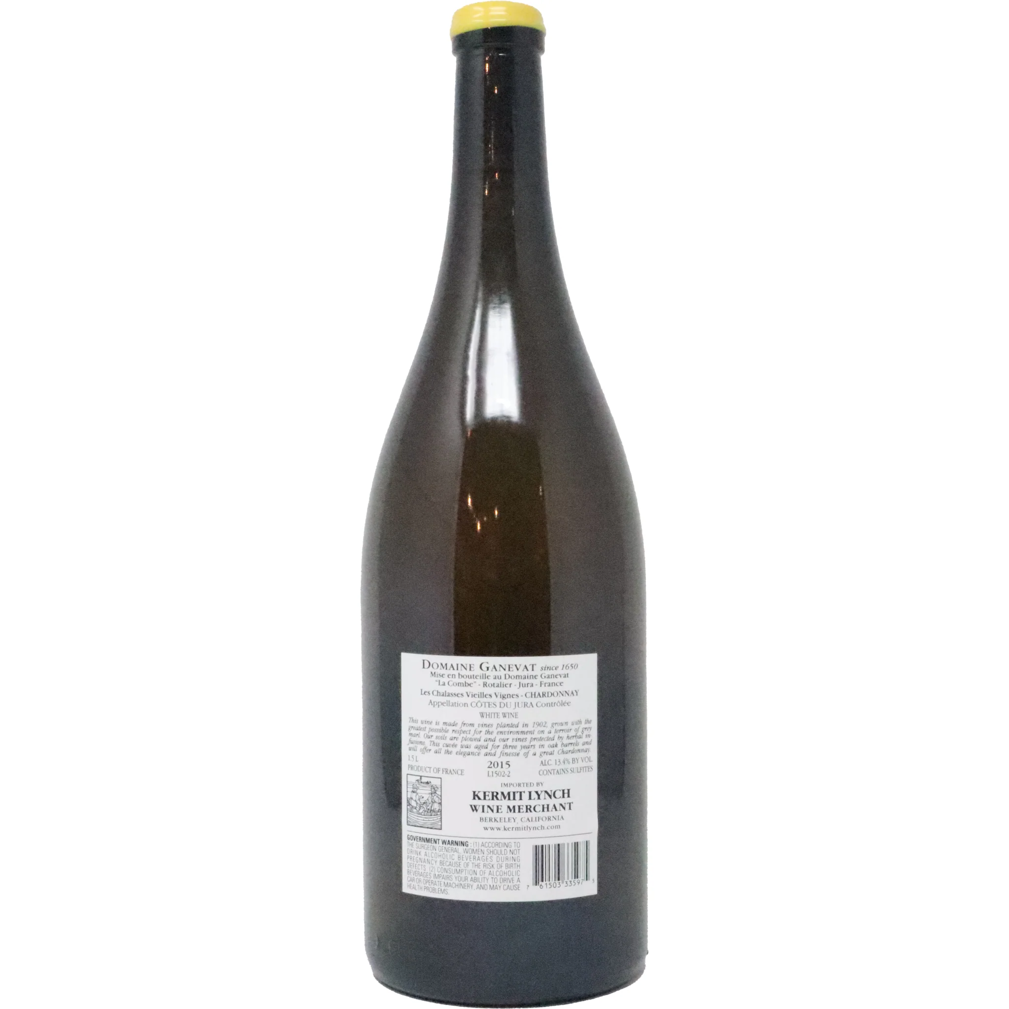 2015 Domaine Ganevat Côtes du Jura Chardonnay "Les Chalasses", Jura, France (MAGNUM 1.5L) - Image 2