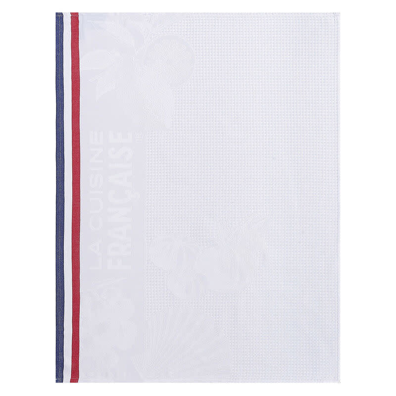Le Jacquard Français, Gastronomie White Hand Towel, 24x31 100% Cotton - Image 2