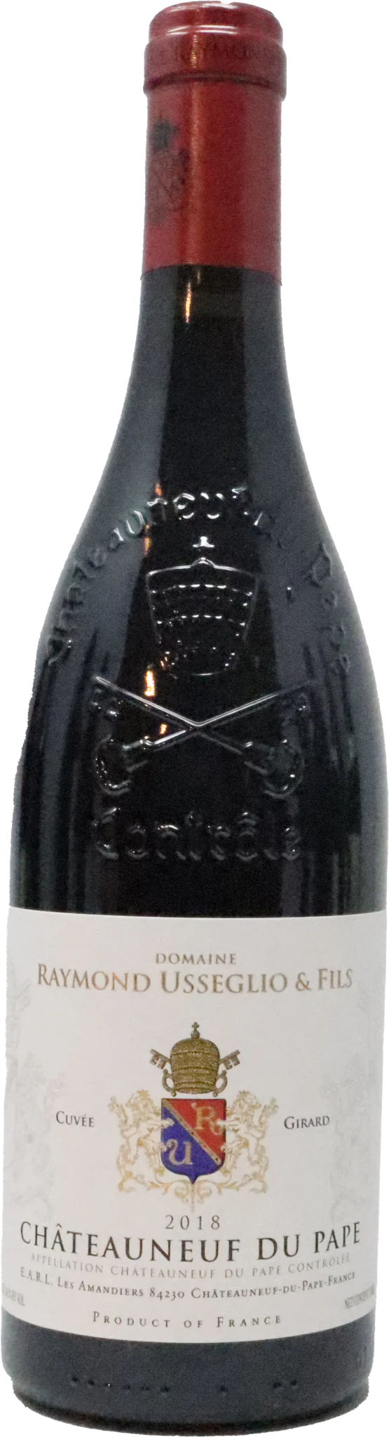 2018 Domaine Raymond Usseglio Châteauneuf-du-pape "Cuvée Girard", Rhone Valley, France