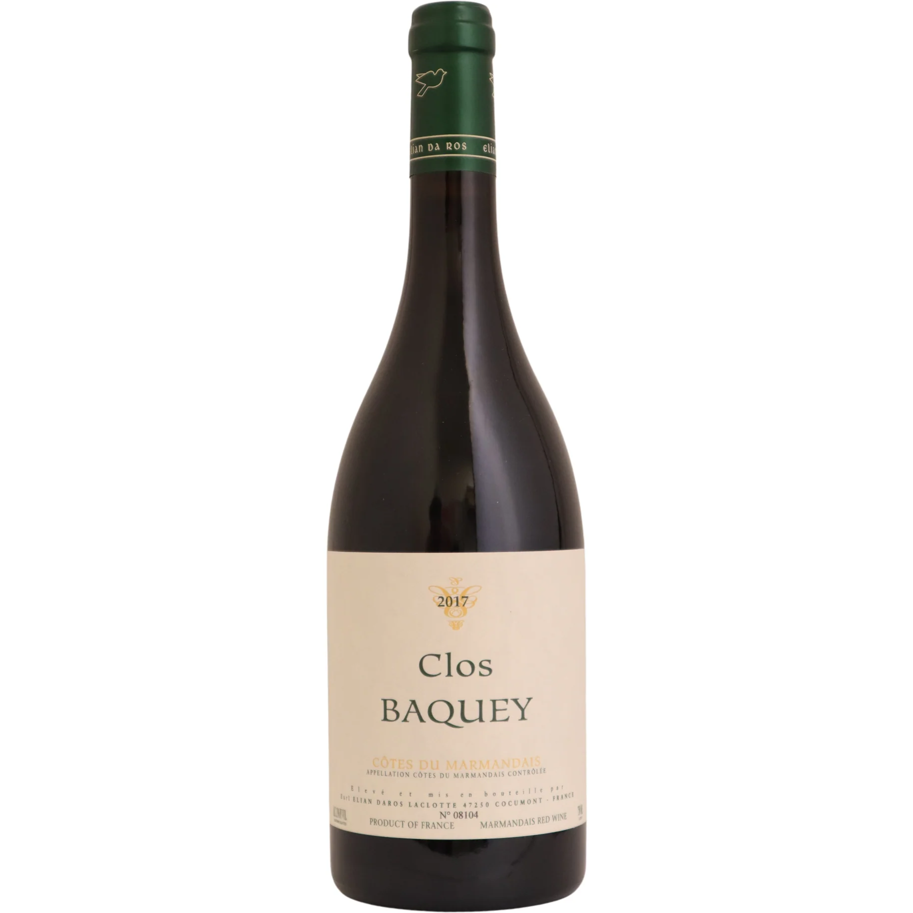 2019 Elian Da Ros Côtes du Marmandais "Clos Baquey" Rouge, South West, France