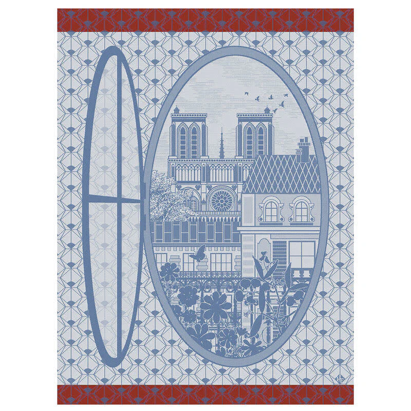 Le Jacquard Français, Fenetre Sur Paris Sky Tea Towel 24x31 100% Cotton - Image 6