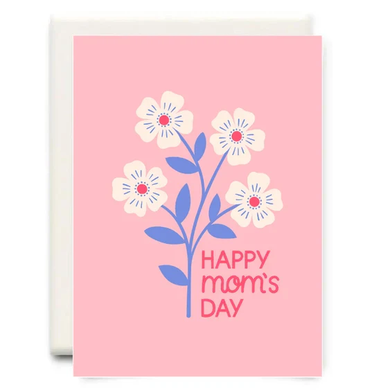 Happy Mom's Day Red Greeting Card