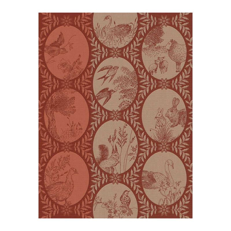 Le Jacquard Français, Josephine Red Tea Towel, 24x31, 100% Cotton - Image 2