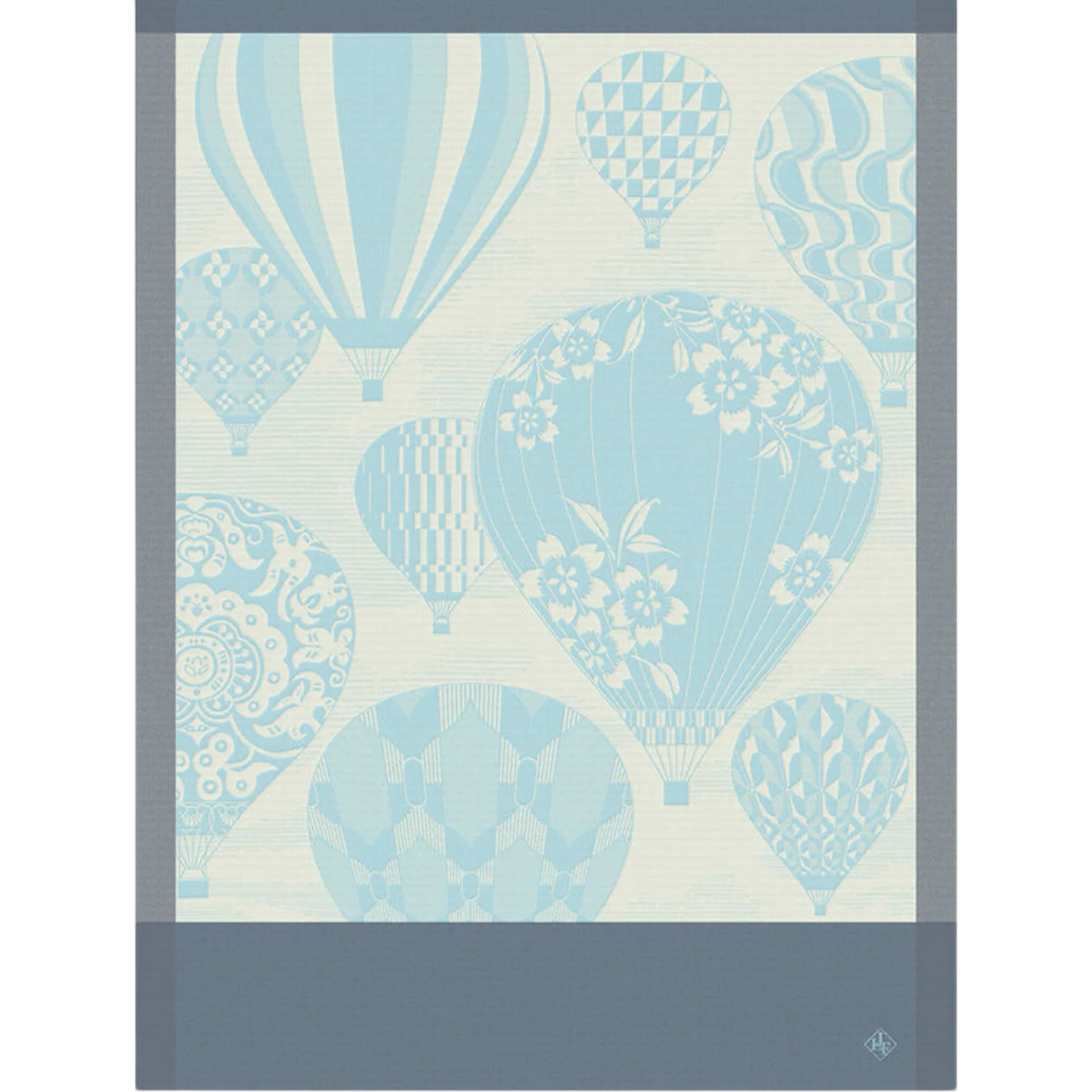 Le Jacquard Français, Cappadoce Blue Tea Towel, 24x31, 100% Cotton