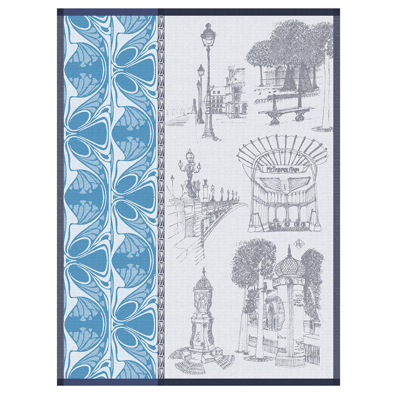 Le Jacquard Français, Carnet de Paris Seine Tea Towel, 24x31, 100% Cotton