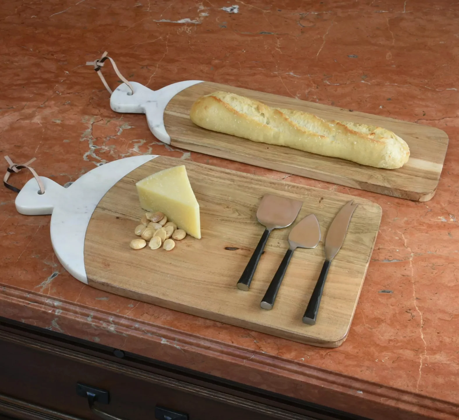 Mercer Cutting Board, Wood & Marble - Rectangle - Image 3