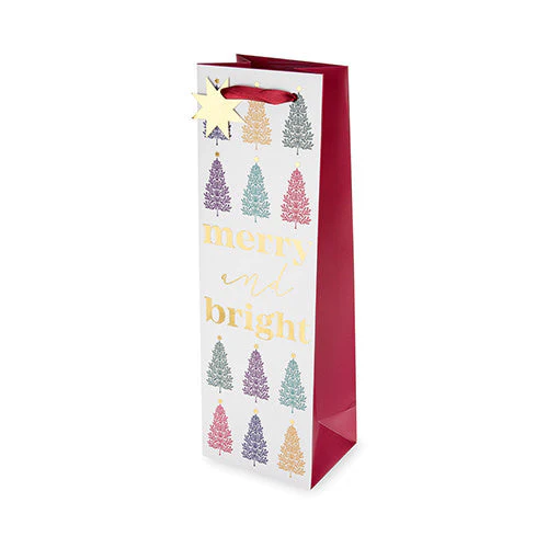 Merry & Bright Trees Bottle Bag - Image 2