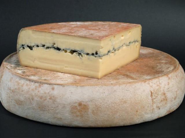 Morbier, cow's milk, Jura, France, 0.5lb/Cut