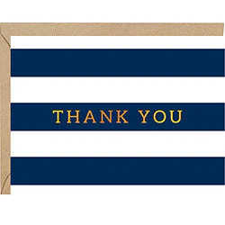 Navy Stripes Thank you