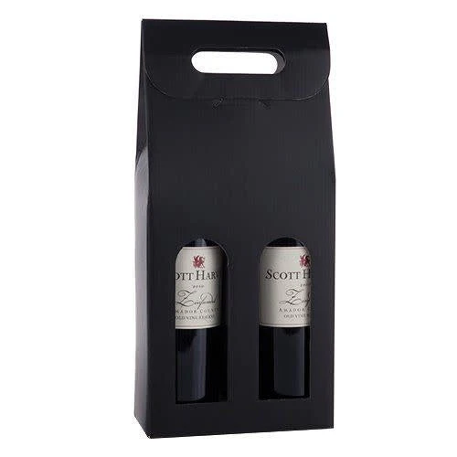Black 2 Bottle Carrier - Image 2