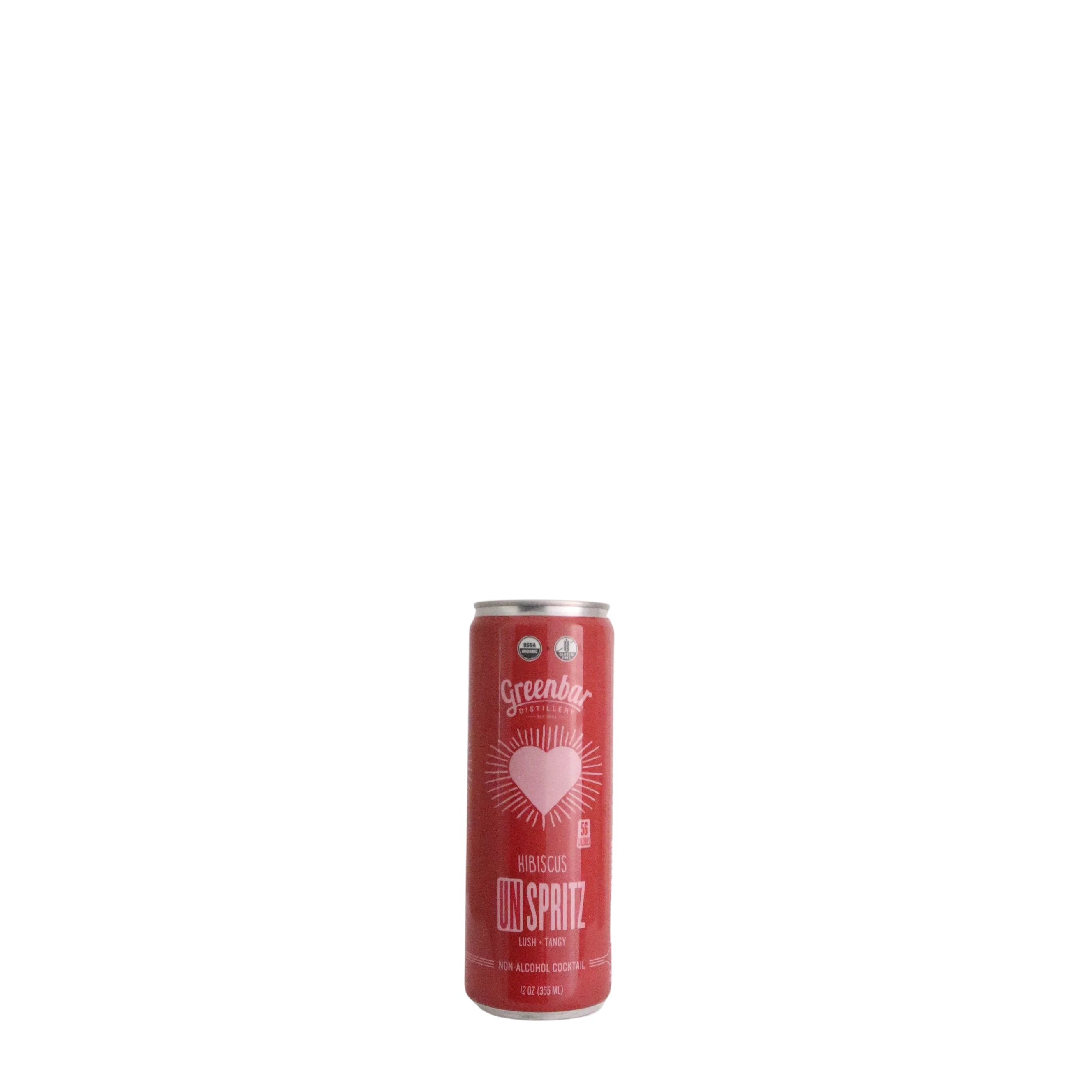 NV Greenbar Hibiscus "Un-Spritz" Sparkling Cocktail, California, USA (12oz can) Non-Alcoholic