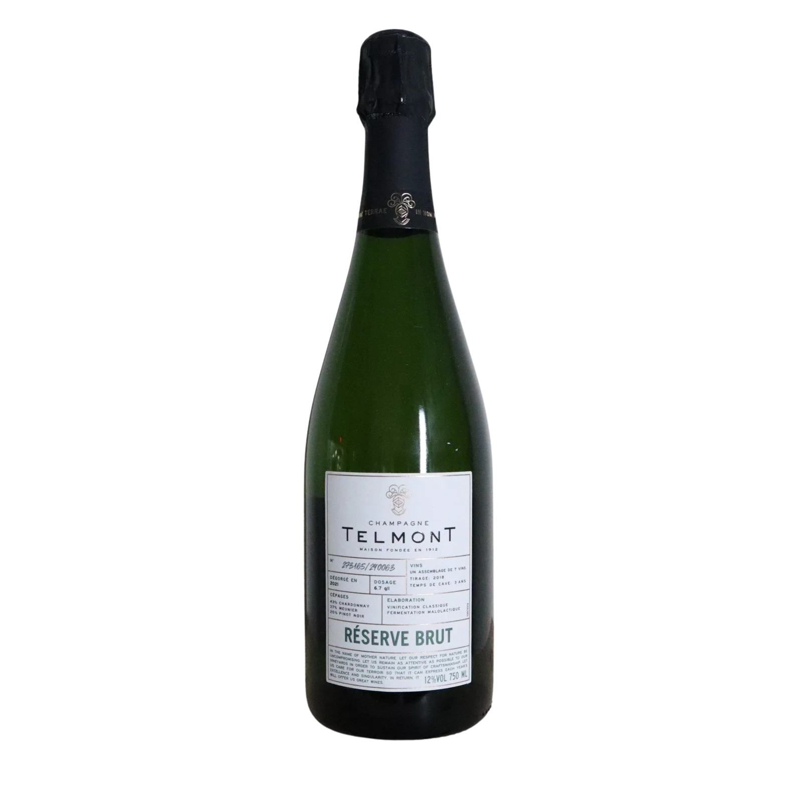NV Telmont Réserve Brut, Champagne, France