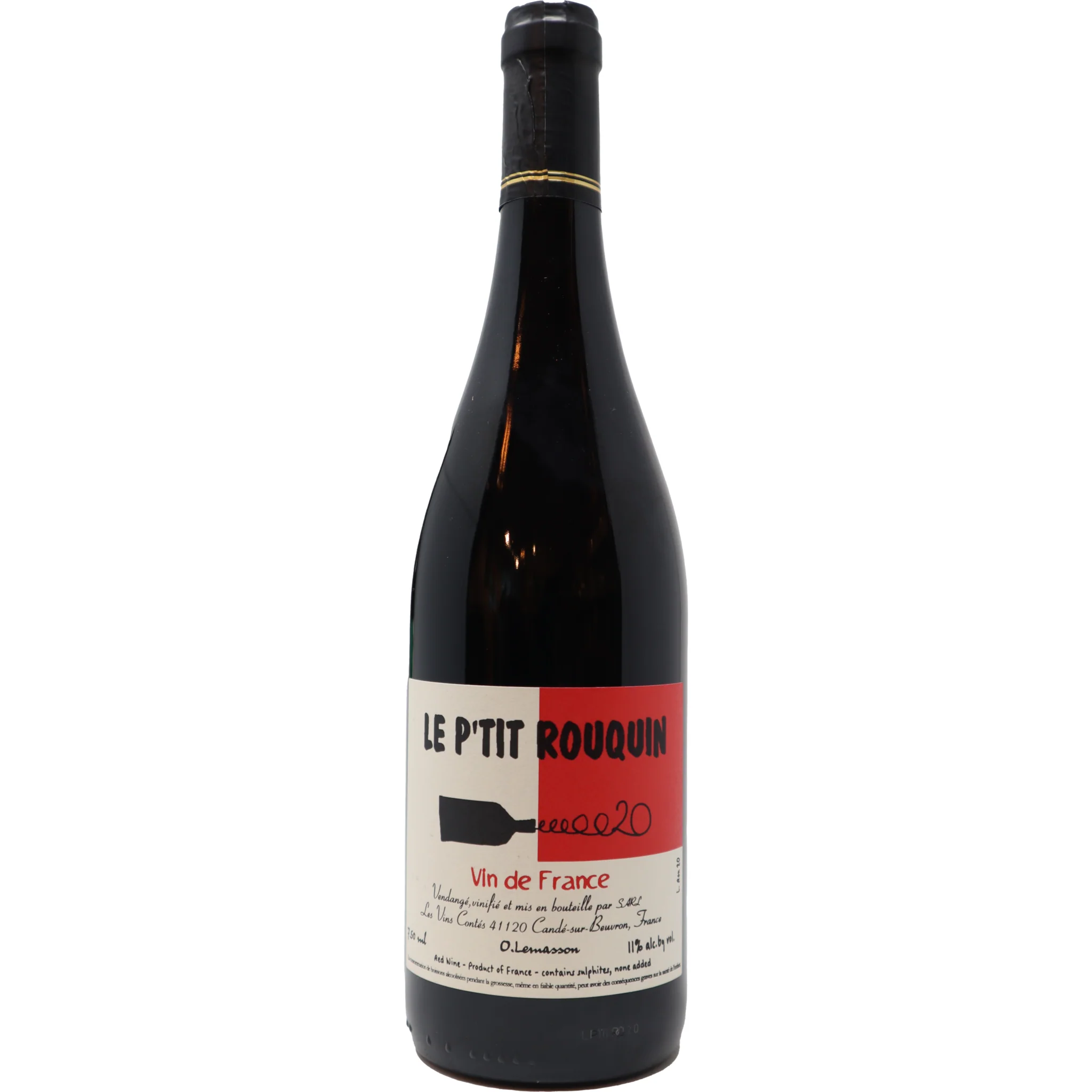 2020 Olivier Lemasson "Le P’Tit Rouquin" VDF, Loire Valley, France