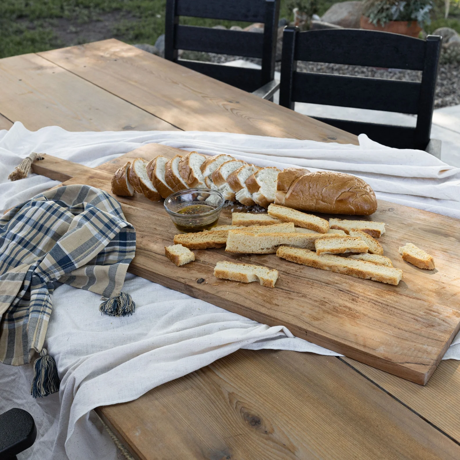 Prairie 38 Inch Cutting Board Acacia Wood - Image 2