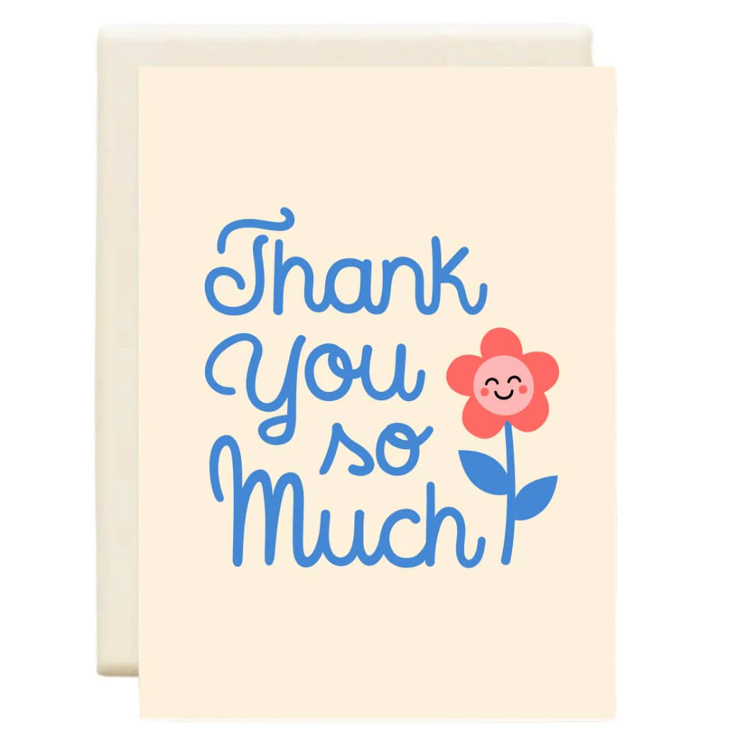 Thank You Happy Flower Greeting Card