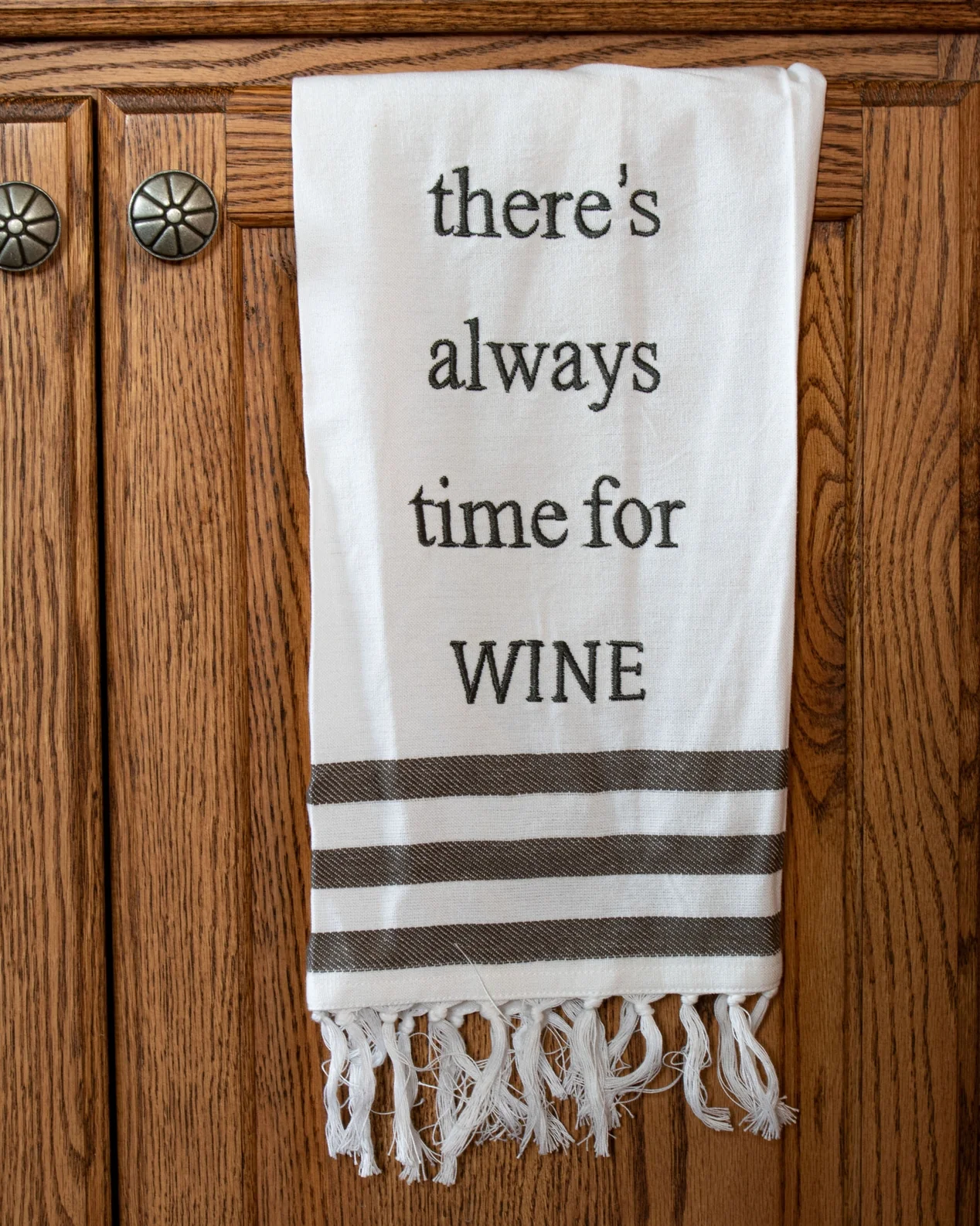 Foreside "Time For Wine" Tea Towel