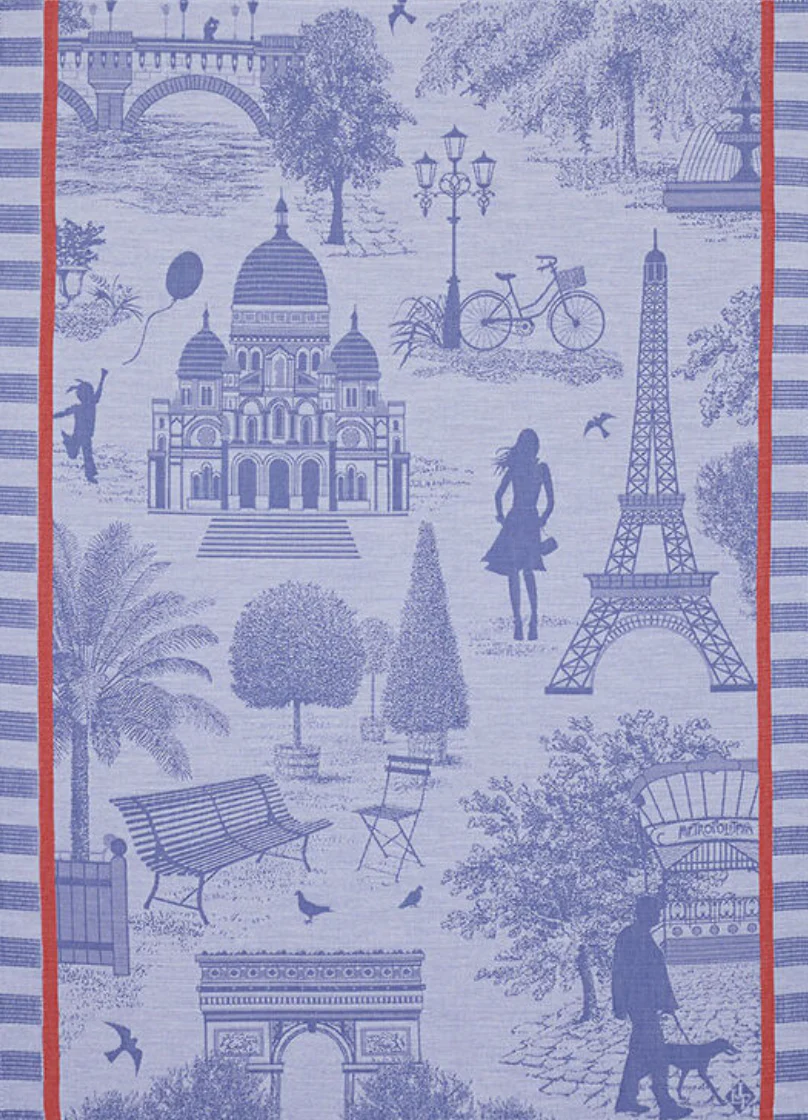 Le Jacquard Français, Toile De Paris Myrtille Tea Towel, 24x31, 100% Cotton - Image 6