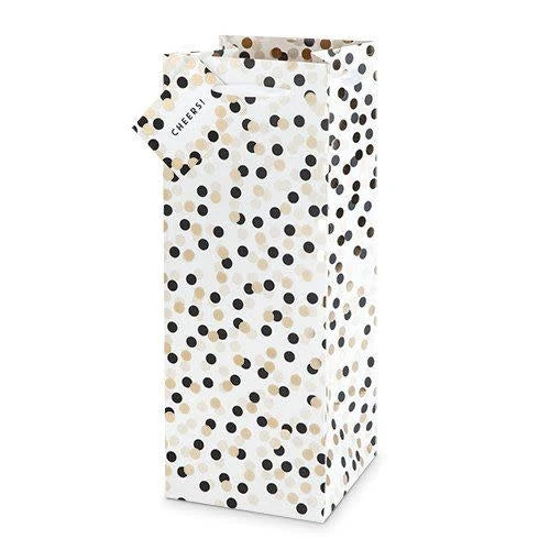 Tuxedo Dots Champagne Bag