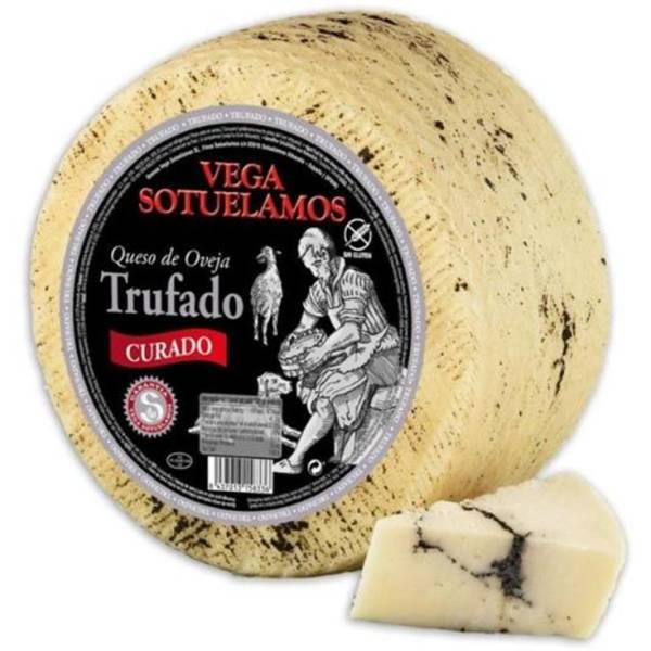 Vega Sotuelamos Cured Sheep Cheese with Truffles, 0.5lbs - Image 3