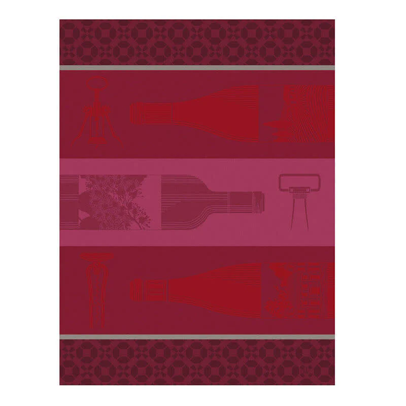 Le Jacquard Français, Vin En Bouteille Red Tea Towel 24x31, 100% Cotton - Image 6