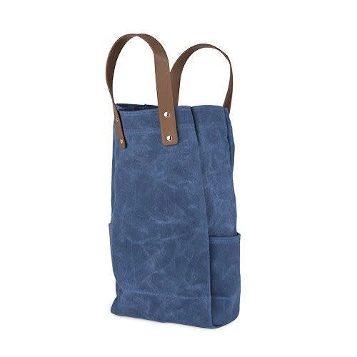 Waxed Canvas Double Bottle Wine Bag