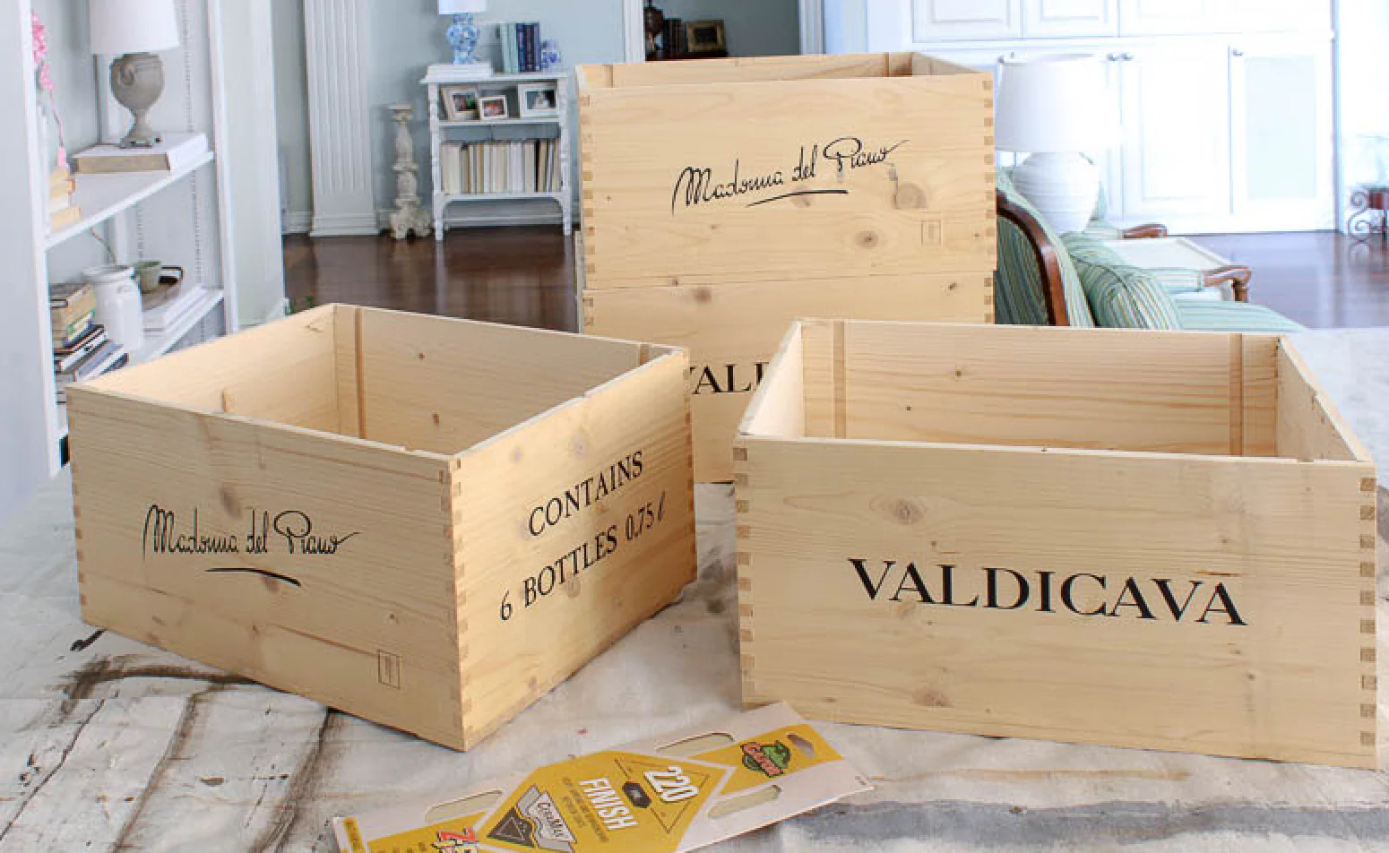 Wooden Recycled Wine Box